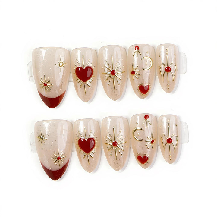 Dekorativer Press-On Nail Set Karnz