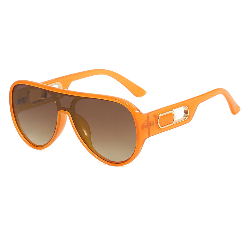 Damen Elegante Oversize-Sonnenbrille mit Designer-Details Karnz