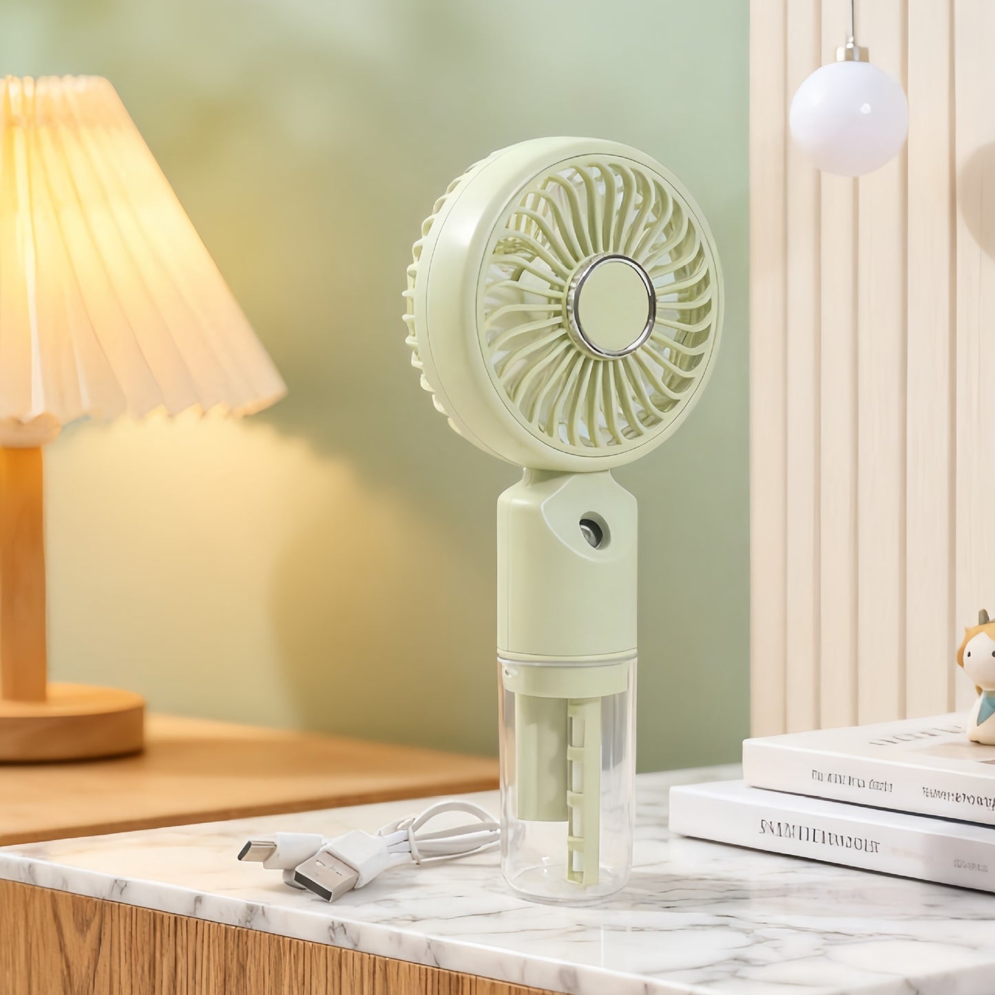Damen tragbarer Handventilator mit Sprühfunktion Karnz