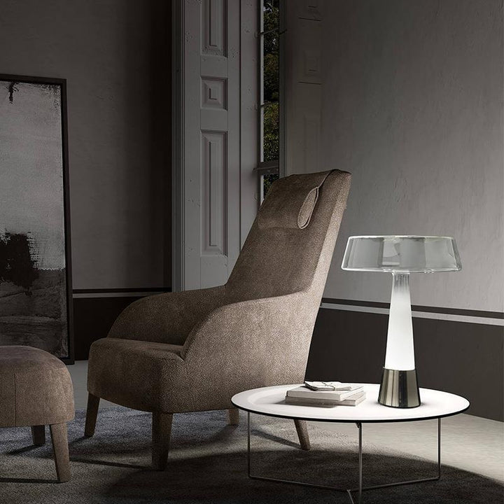 Stylische Glas Tischlampe mit integrierter LED-Beleuchtung