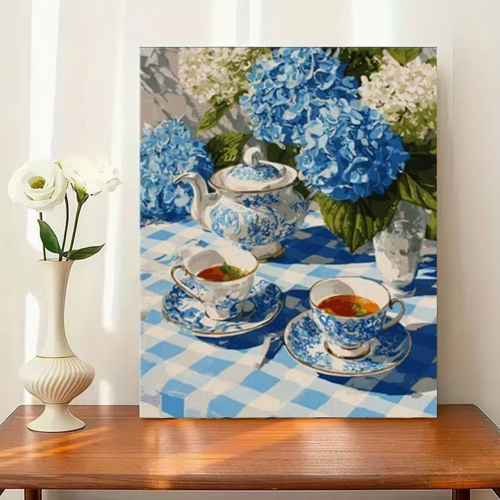Florale Teezeit Wandkunst Karnz