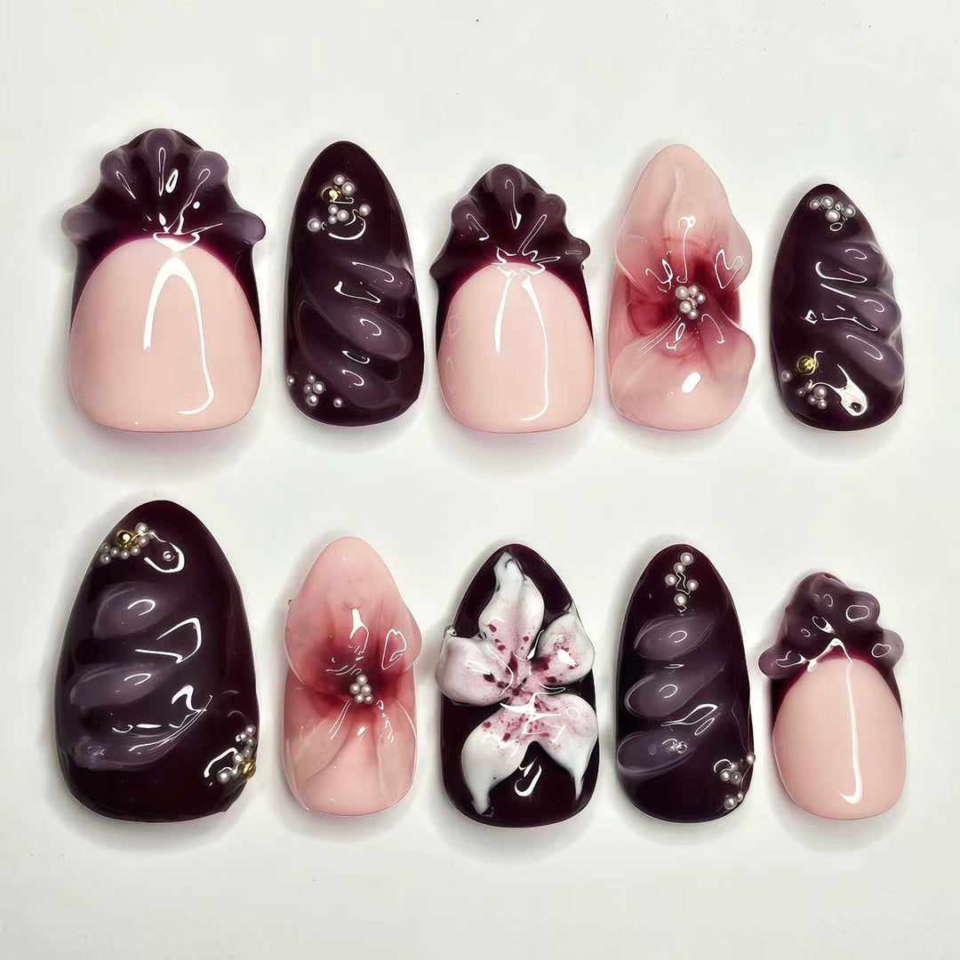 Elegantes Dekoratives Press-On Nagelkunstset 1790746208