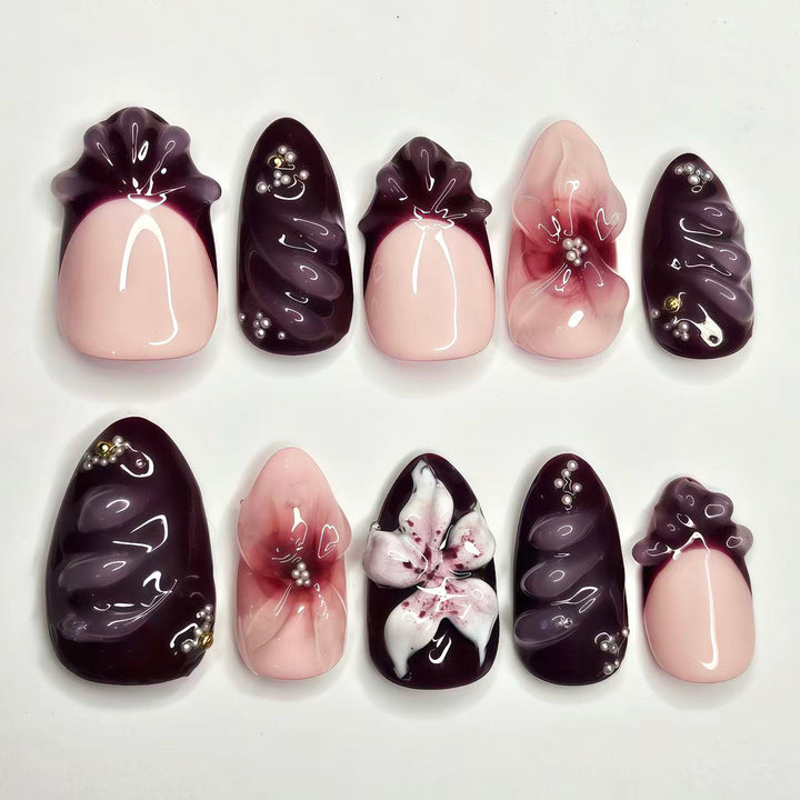Elegantes Dekoratives Press-On Nagelkunstset 1790746208