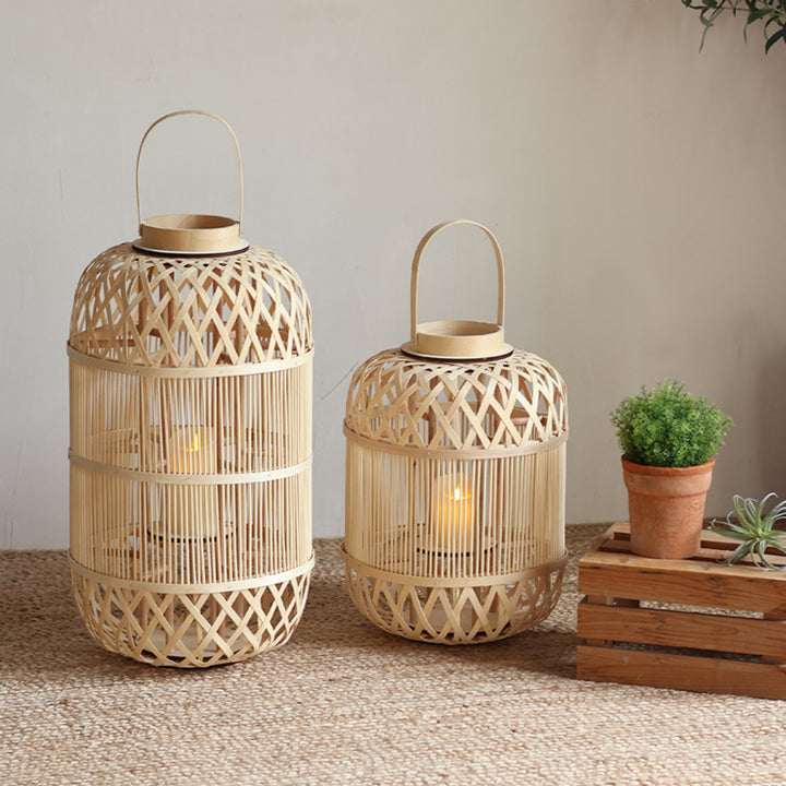 Stilvolle Rattan Laterne Karnz