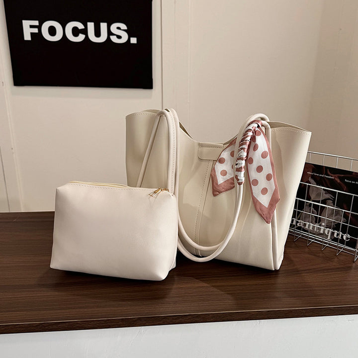 Elegante Tote Bag mit abnehmbarem Schal
