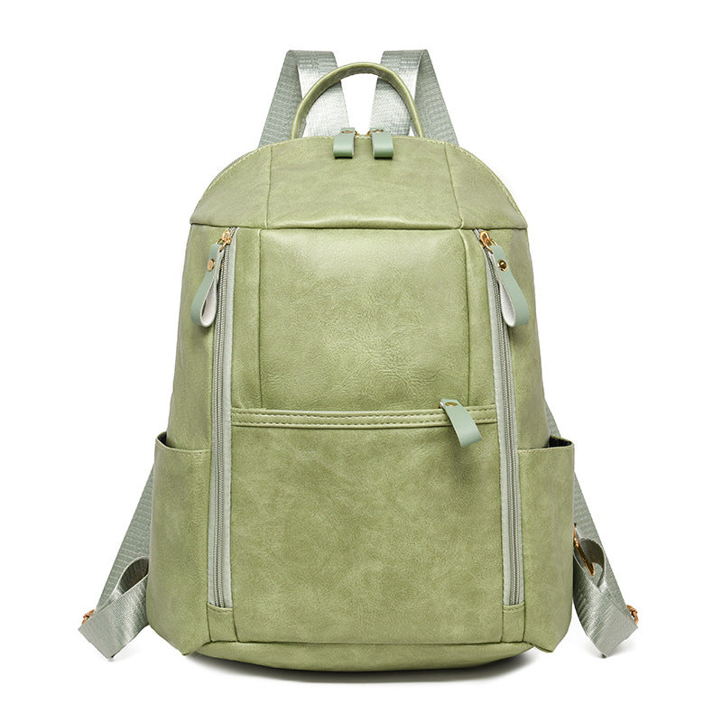Elegante Multi-Compartt Faux-Leder-Rucksack Karnz