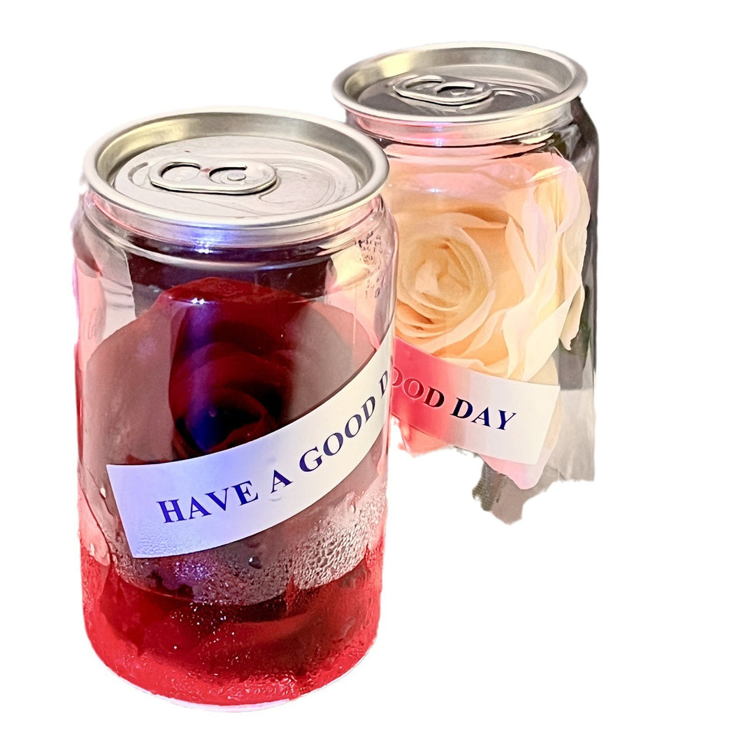 Dekorative Rosen In Glasbehälter Karnz