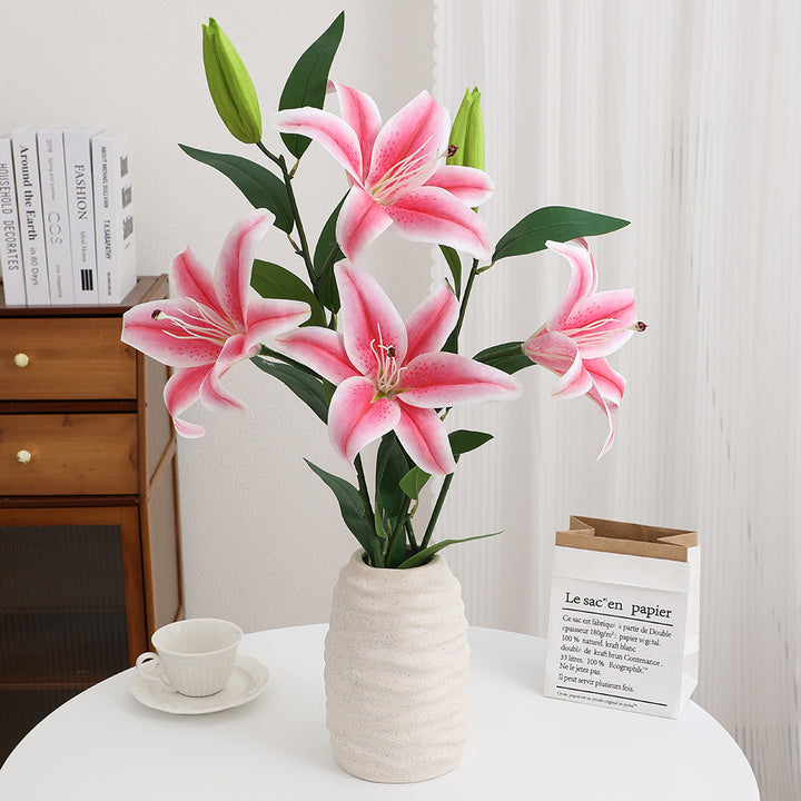 Künstlicher Lilienstängel mit naturgetreuen Blüten Karnz