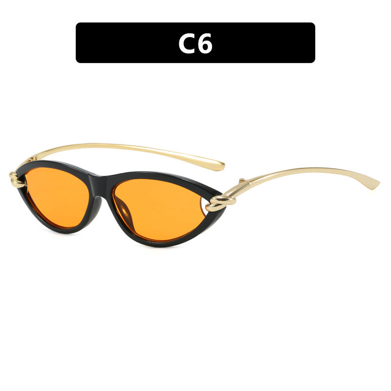 Damen Cat-Eye Sonnenbrille mit elegantem Metallrahmen und schützendem UV-Filter Karnz