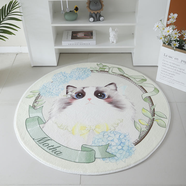 Katzen-Themen runder Teppich Karnz