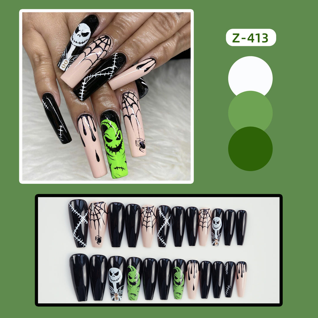 Themen-Halloween-Press-On-Nagelkunst-Set Karnz