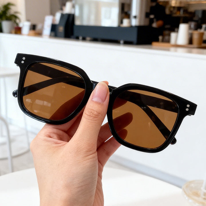 Moderne Übergrößen Quadratische Sonnenbrille Karnz