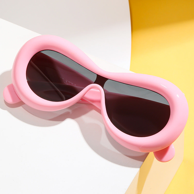 Damen modische oversized Sonnenbrille im extravaganten Design Karnz