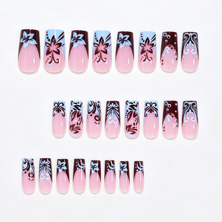 Künstlerische Lange Nagelwraps Karnz