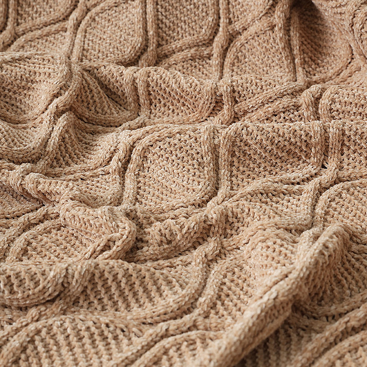 Dekorativer gestrickter Wurfdecke