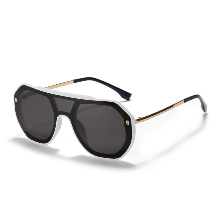 Damen oversized geometrische Sonnenbrille mit elegantem Rahmen Karnz