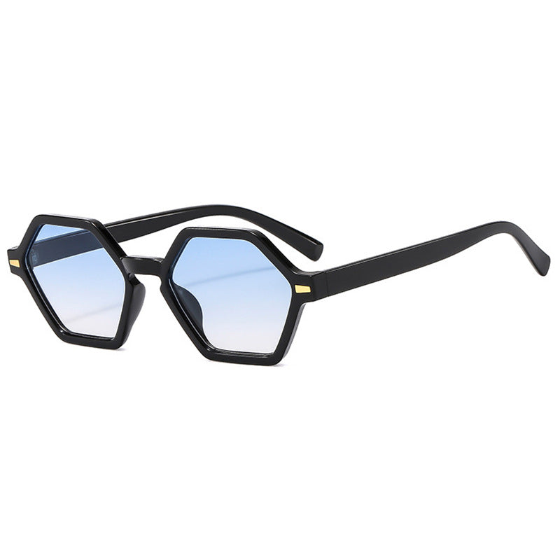 Damen hexagonale Sonnenbrille mit modischem Design und UV-Schutz Karnz
