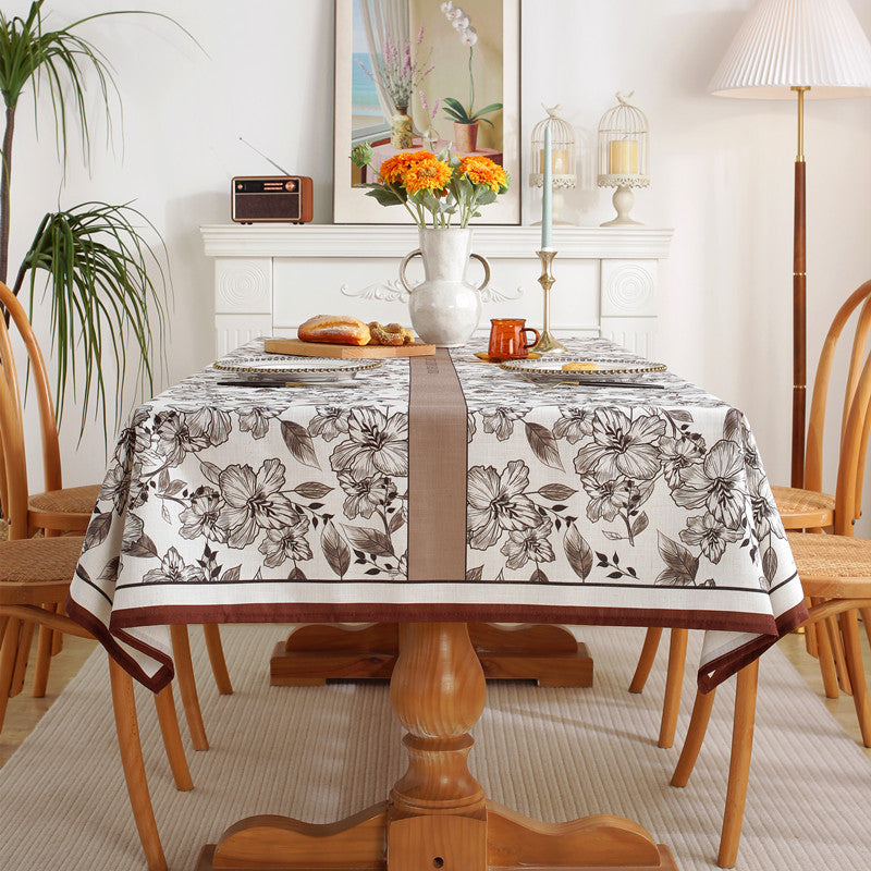 Elegante florale Design-Tischdecke