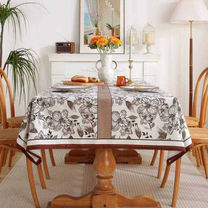 Elegante florale Design-Tischdecke