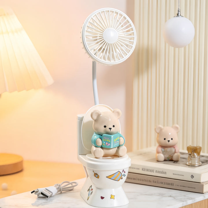 Damen Tragbarer USB Mini-Ventilator mit süßem Bärenmotiv Karnz