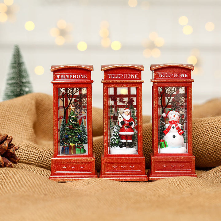 Dekorative Schneemann Telefonzelle Figurine Karnz