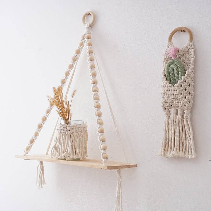 Macramé Holzregal Karnz