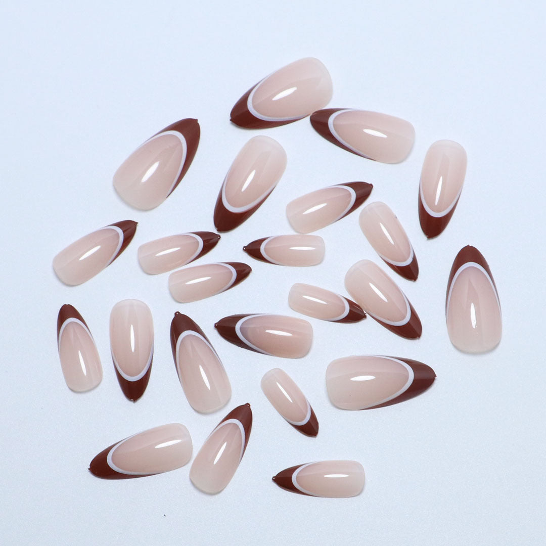 Premium natürliche Finish Press-On Nagelspitzen Karnz
