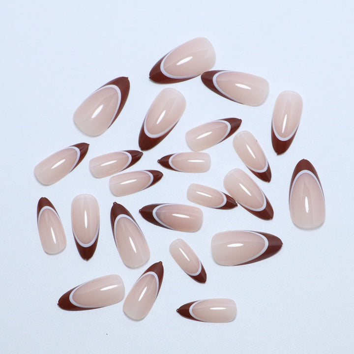 Premium natürliche Finish Press-On Nagelspitzen Karnz
