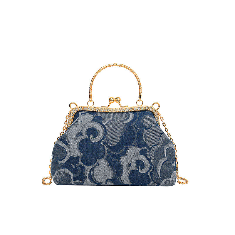 Vintage Floral Muster Handtasche