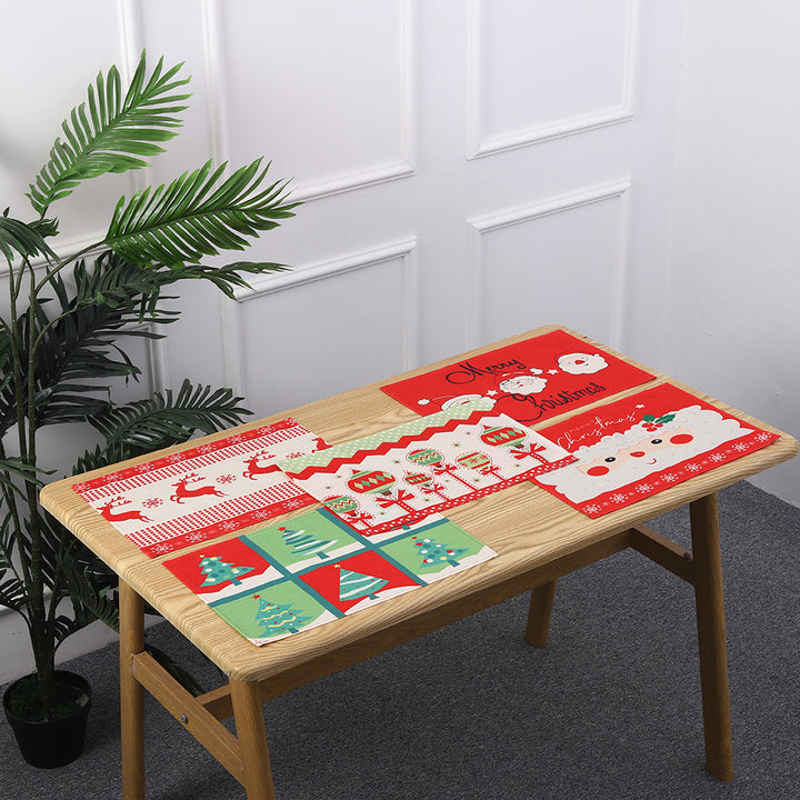Weihnachtsplatzdeckchen mit festlichem Santa-Motiv Karnz