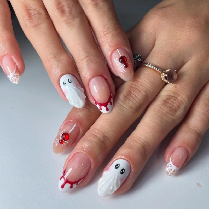 Kreatives thematisches Press-On Nagelset Karnz