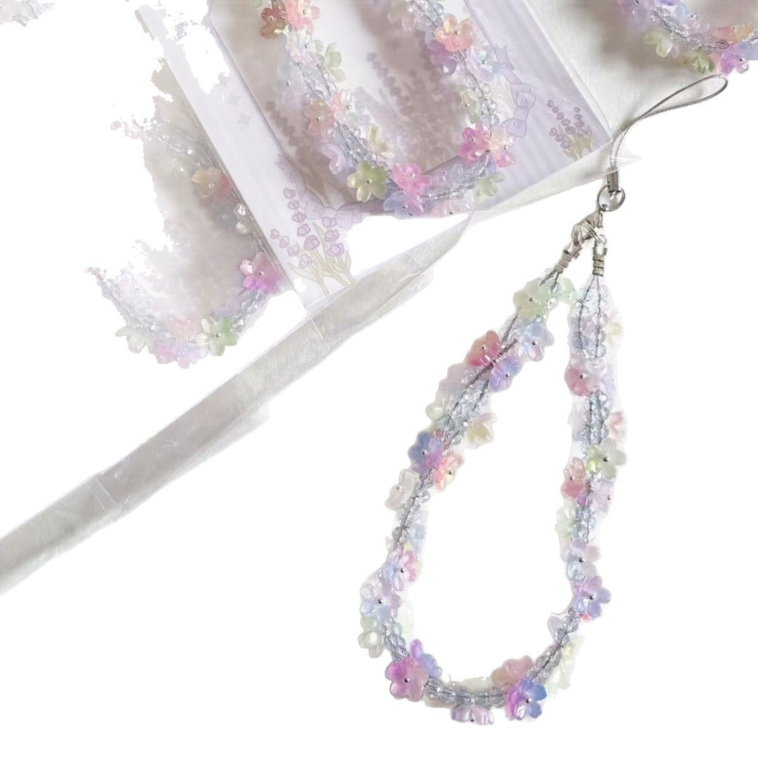 Blumenperlen Charm Brille Lanyard Karnz