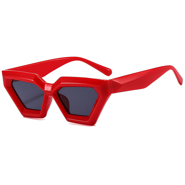 Damen stilvolle hexagonale Sonnenbrille Karnz