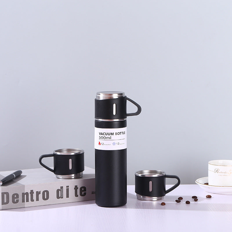 Damen Thermoset mit Kaffeetassen und Isolierflasche Karnz