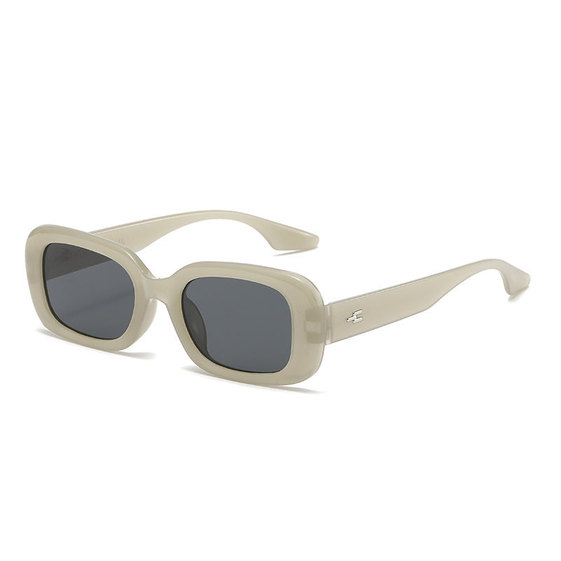 Damen modische quadratische Sonnenbrille mit breitem Rahmen und UV-Schutz Karnz
