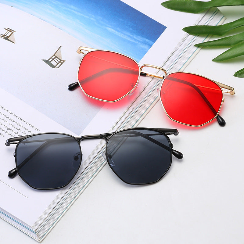 Damen modische rechteckige Brille mit elegantem Metallrahmen Karnz