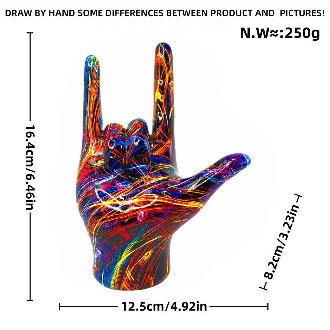 Bunte Hand-Skulptur Karnz