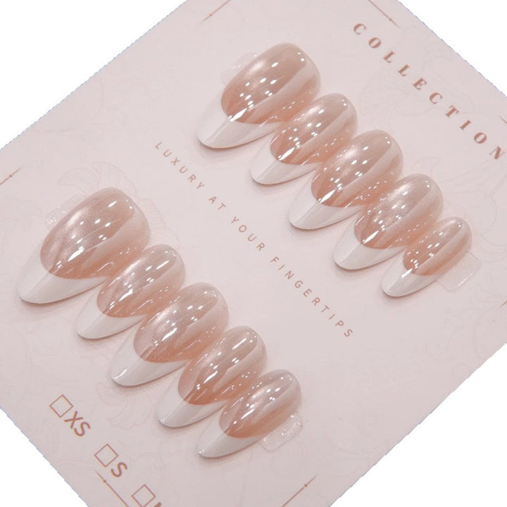 Premium Glänzende Mandel Press-On Nagelspitzen