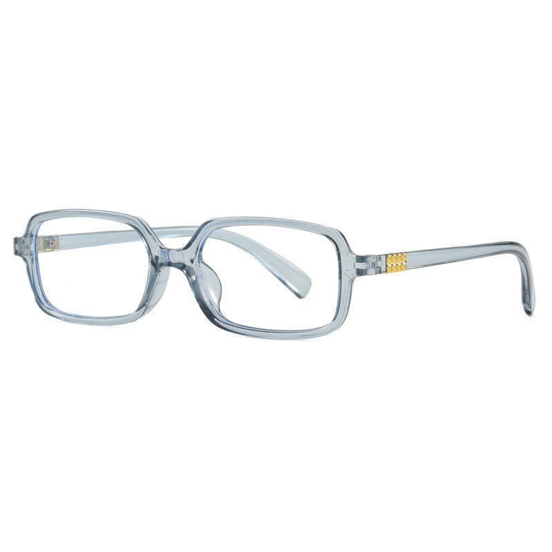 Damen modische quadratische Brille mit elegantem Kunststoffrahmen und goldenen Akzenten Karnz