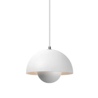 Skandinavische Pendelleuchte - Elegante 1-Licht halb-runde Beleuchtung für Wohnzimmer und Schlafzimmer | Karnz