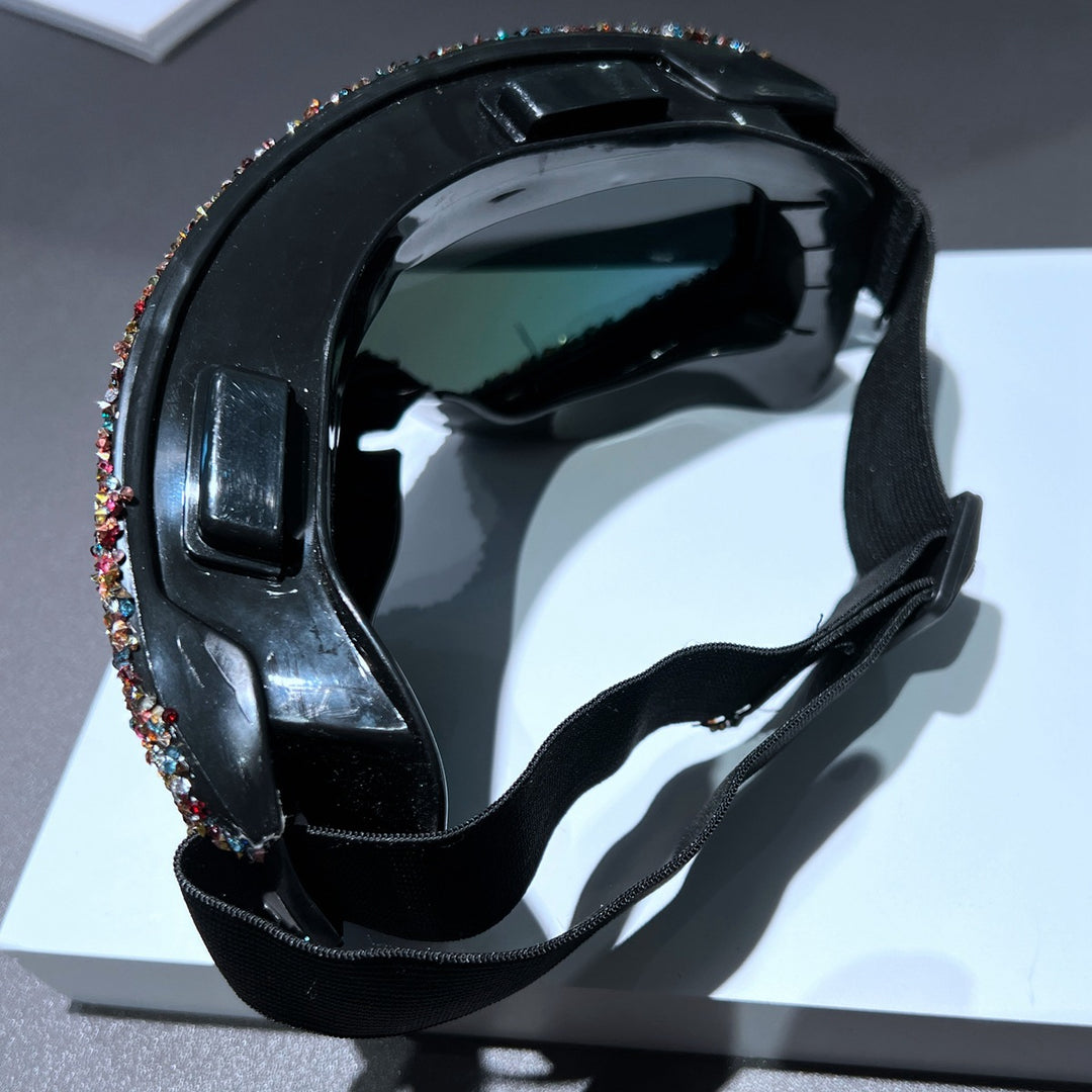 Damen Skisport-Brille mit funkelnder Kristallverzierung Karnz