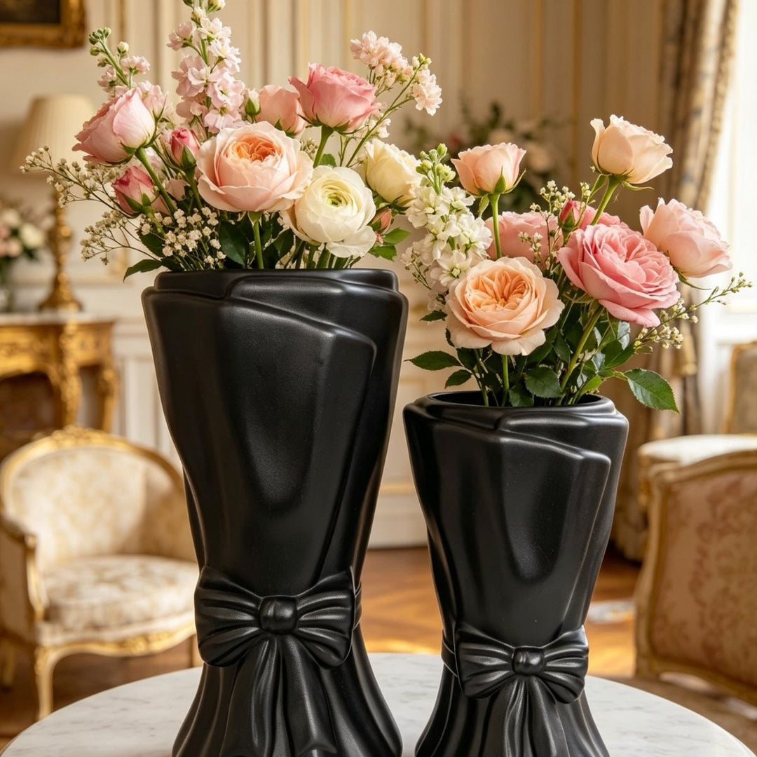 Dekorativer eleganter bow-förmiger Blumenvasen Karnz