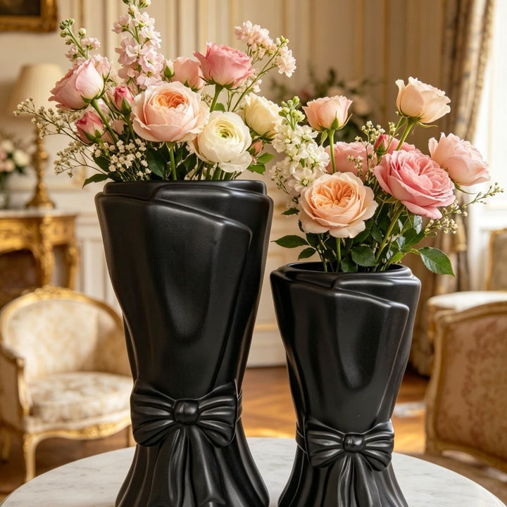 Dekorativer eleganter bow-förmiger Blumenvasen Karnz
