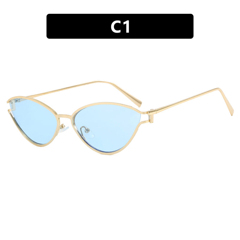 Damen Cat-Eye Sonnenbrille mit schützendem UV-Filter und elegantem Metallrahmen Karnz