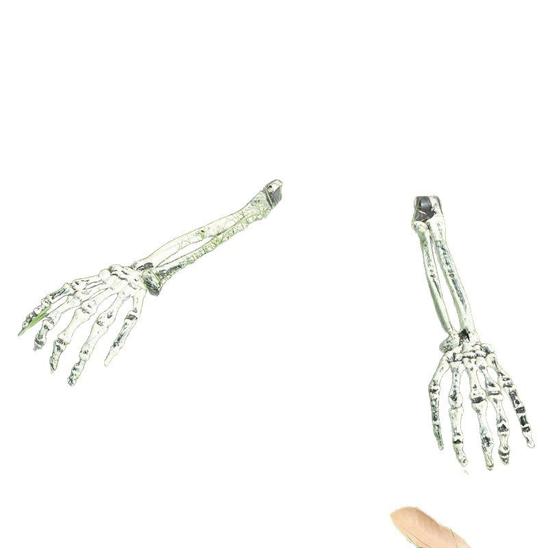 Bewegliche Skelett-Hand Erdspieße für Halloween-Gartendekoration aus wetterfestem Kunststoff