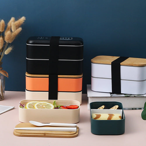 Dual-Tiered Bambus Top Lunchbox
