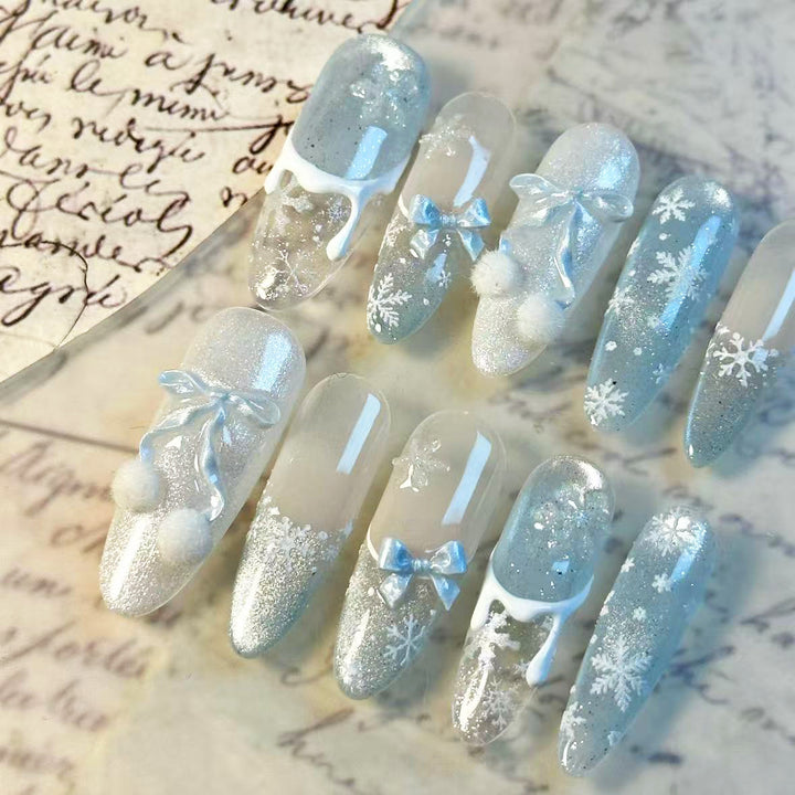 Winter-Themen Press-On Nagelset