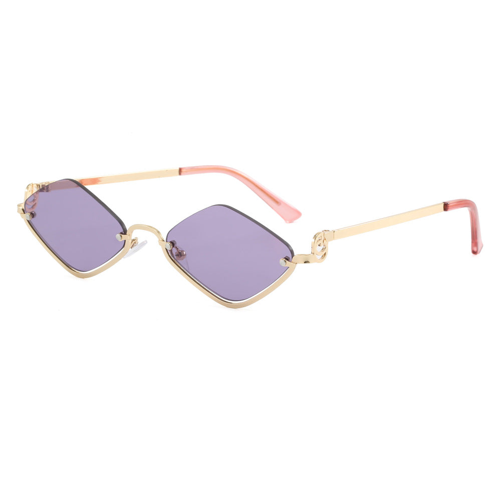 Damen modische quadratische Sonnenbrille mit luxuriösem Metallrahmen Karnz