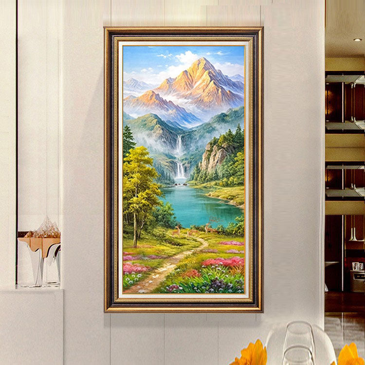 Elegante Schwan Landschaft Gerahmtes Kunstwerk