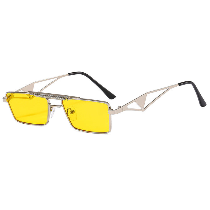 Modische Sonnenbrille mit Eckigem Rahmen und Verspiegelten Gläsern Karnz